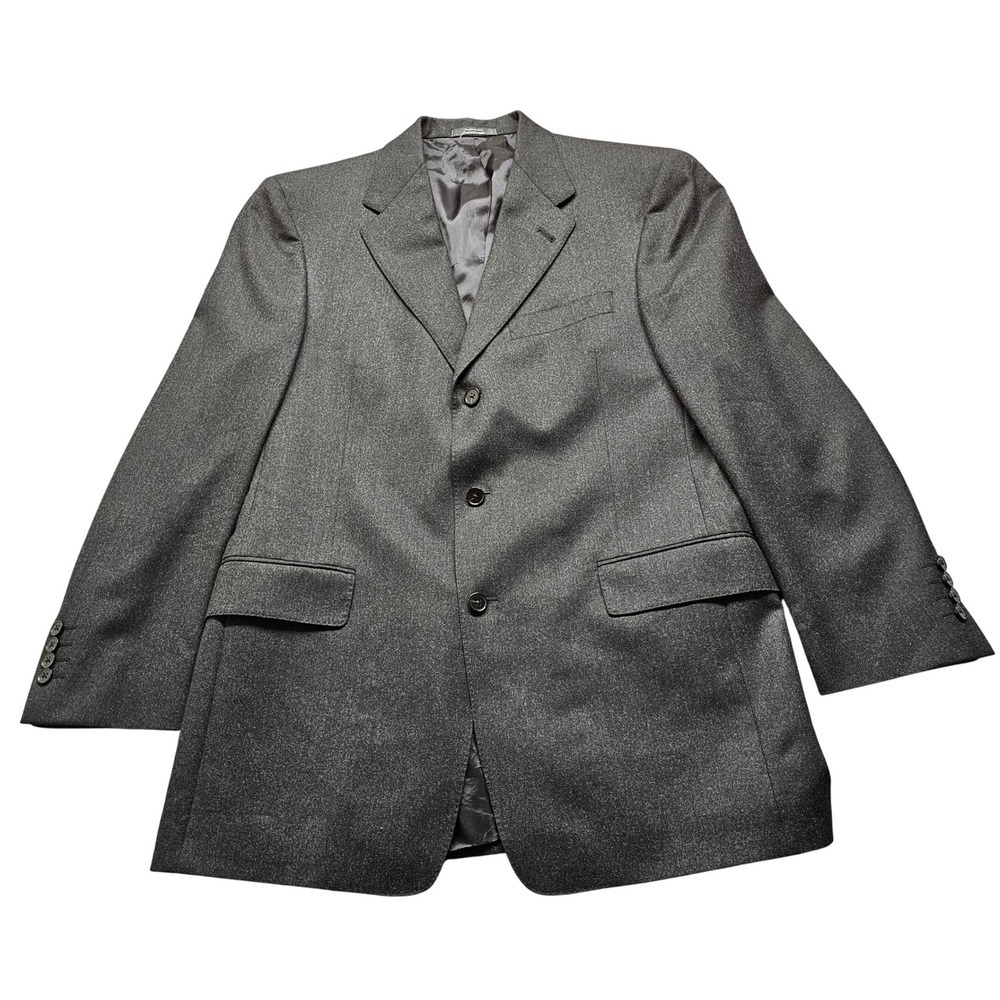 Hart Schaffner Marx Blazer Mens 40R Gray 3 Button Sport Coat Suit Jacket Classic